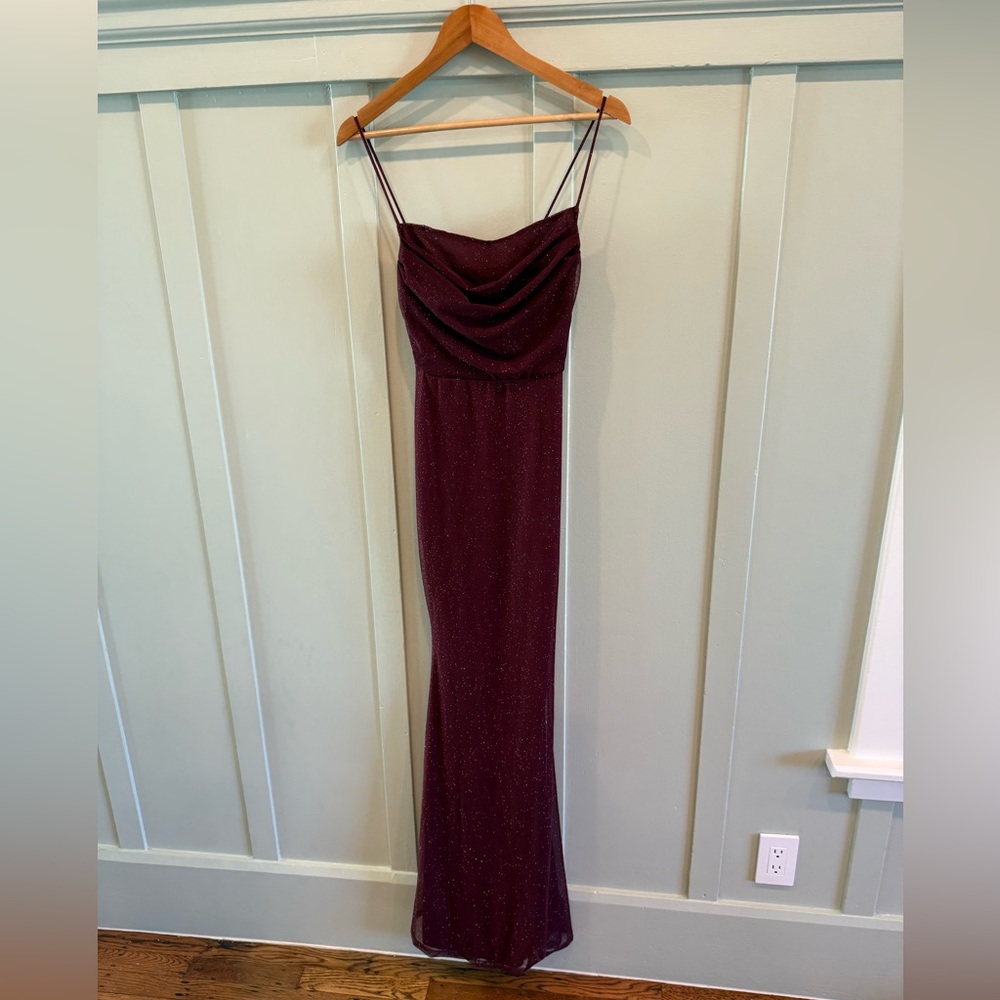 Windsor Gown - Long Red Dress With Sparkles XS